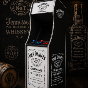 Borne Arcade Jack Daniel's Noir et Blanc