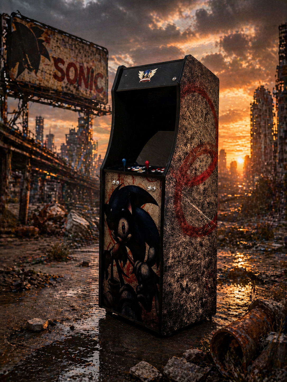 Borne Arcade Sonik Street Art